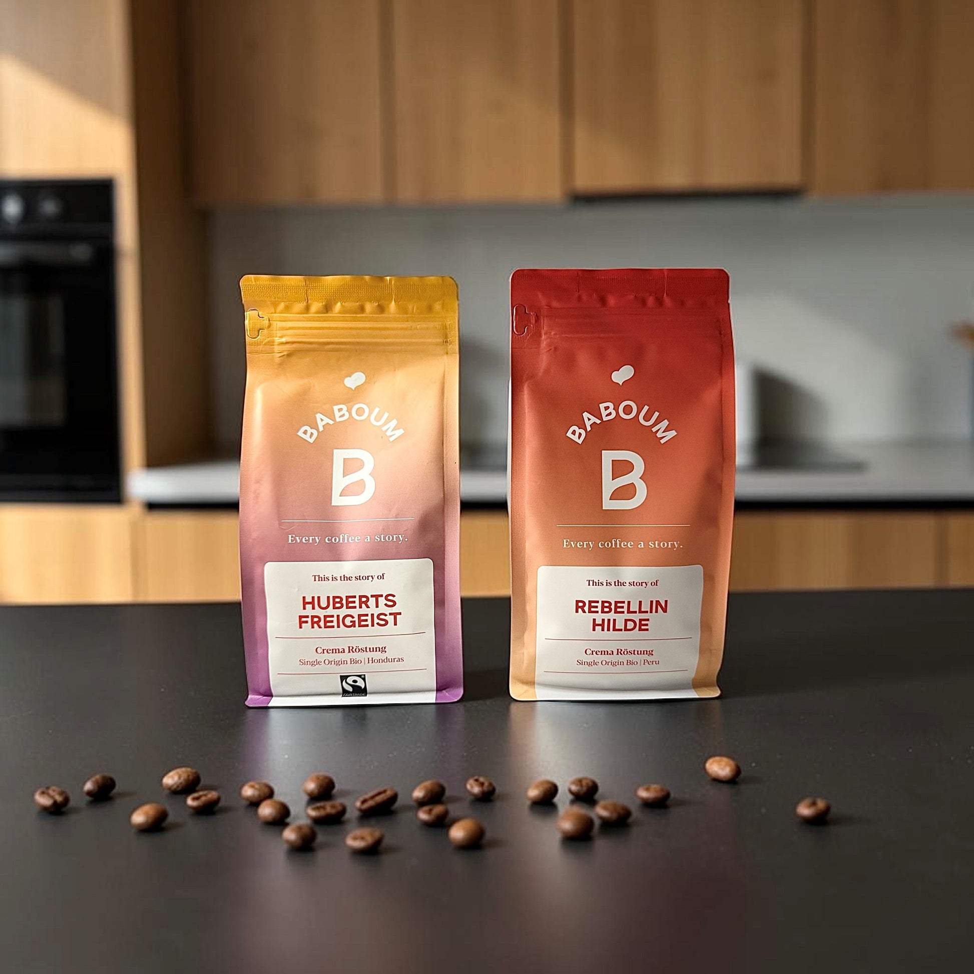 Baboum Probierpaket Crema Röstung – Bio Kaffeebohnen aus Honduras und Peru