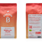 250g Packung Filter von vorne und hinten, Rückseite zeigt die Produktgeschichte, Nährwerte, Bio-Siegel